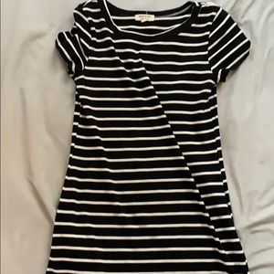 Stripped T shirt Dress